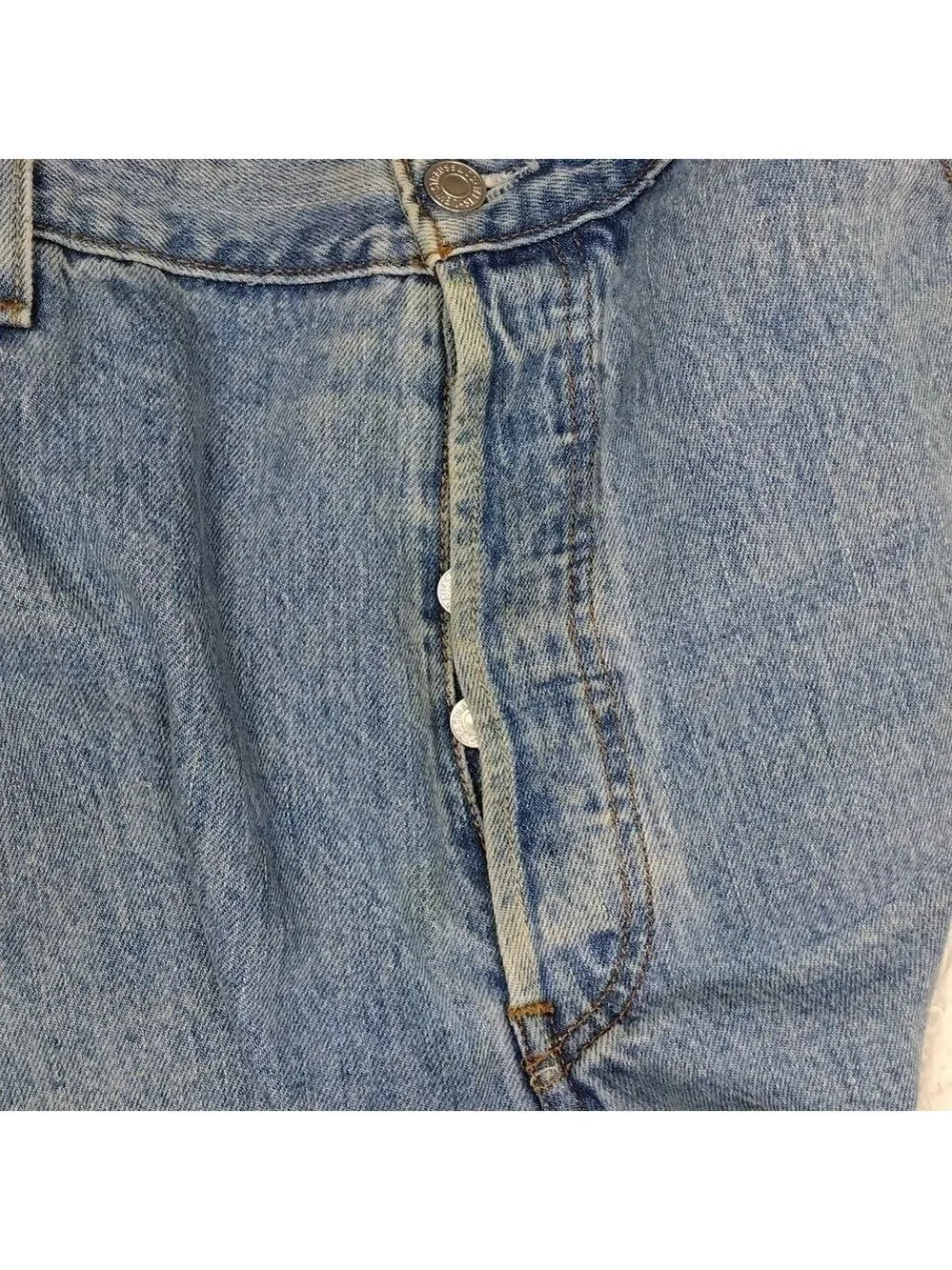 Levi's 501 Vintage Blue Light Wash Five Pocket Button Fly Straight Leg Jean
